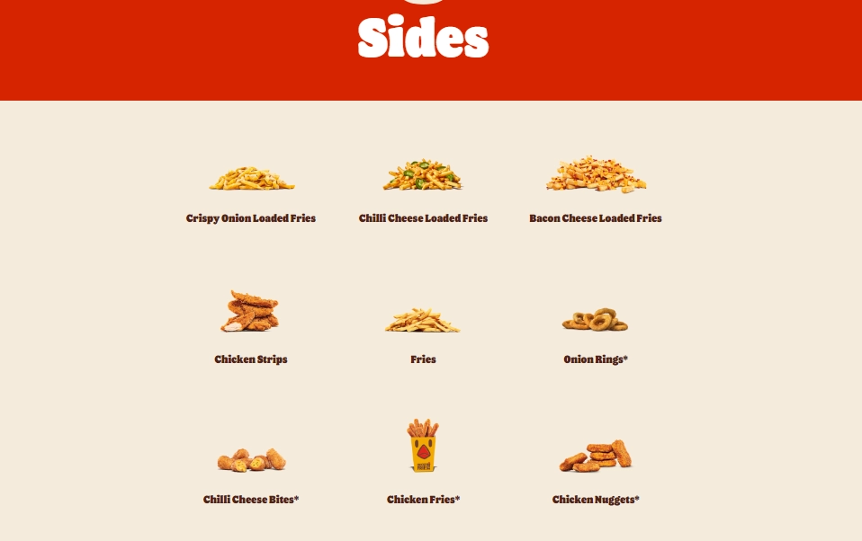 Burger king Sides Menu