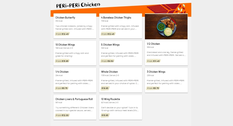 Nando’s PERi-PERi Chicken Menu