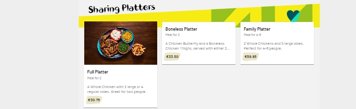 Nando’s Sharing Platters Menu